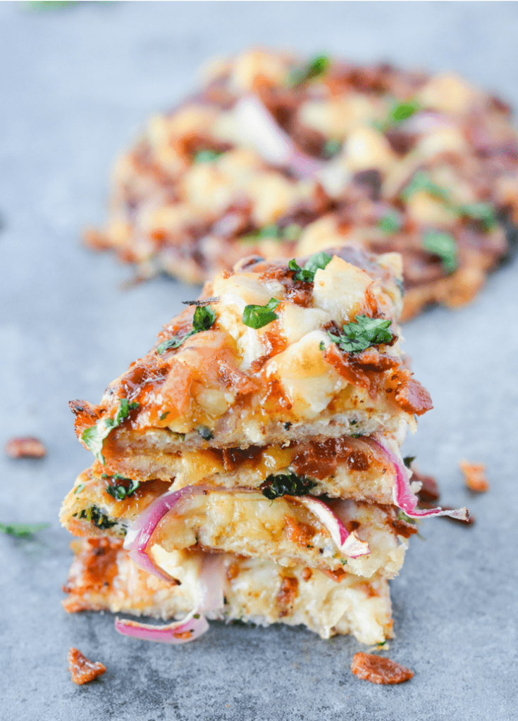 The Best Low Carb Chicken Pizza Crust is also the easiest to make, store and reheat! | heyketomama.com