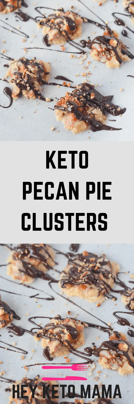 These Keto Pecan Pie Clusters are a great, easy to make treat for satisfying any low carb sweet tooth! | heyketomama.com