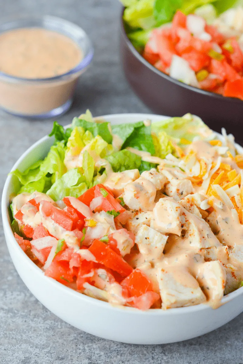 The Southwest Chicken Salad is one of my all time favorites. It's crisp, refreshing, and has just the right amount of kick. | heyketomama.com