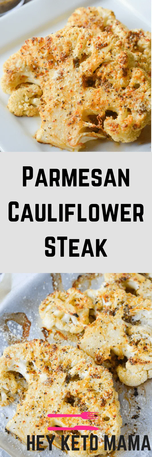 This Parmesan Cauliflower Steak is an amazing vegetarian meal to satisfy your taste buds and make your tummy smile! | heyketomama.com