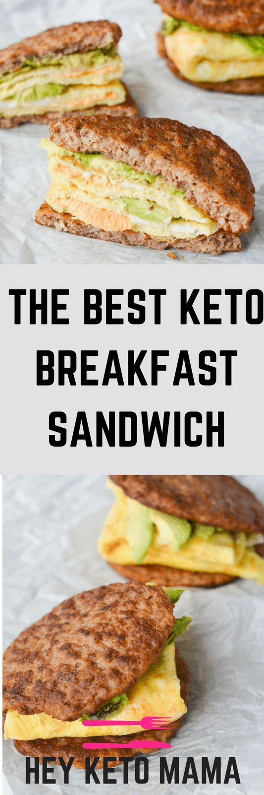 My favorite keto breakfast sandwich is low in carbs, high in healthy fats and off the charts in flavor! The sausage on the outside is the perfect touch to make you not miss the bread at all! | heyketomama.com