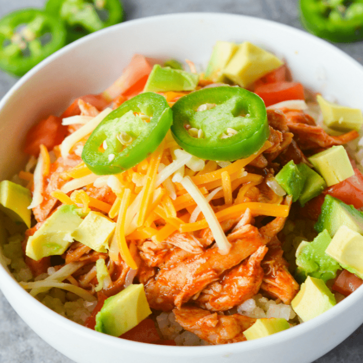 Easy Keto Chicken Enchilada Bowl