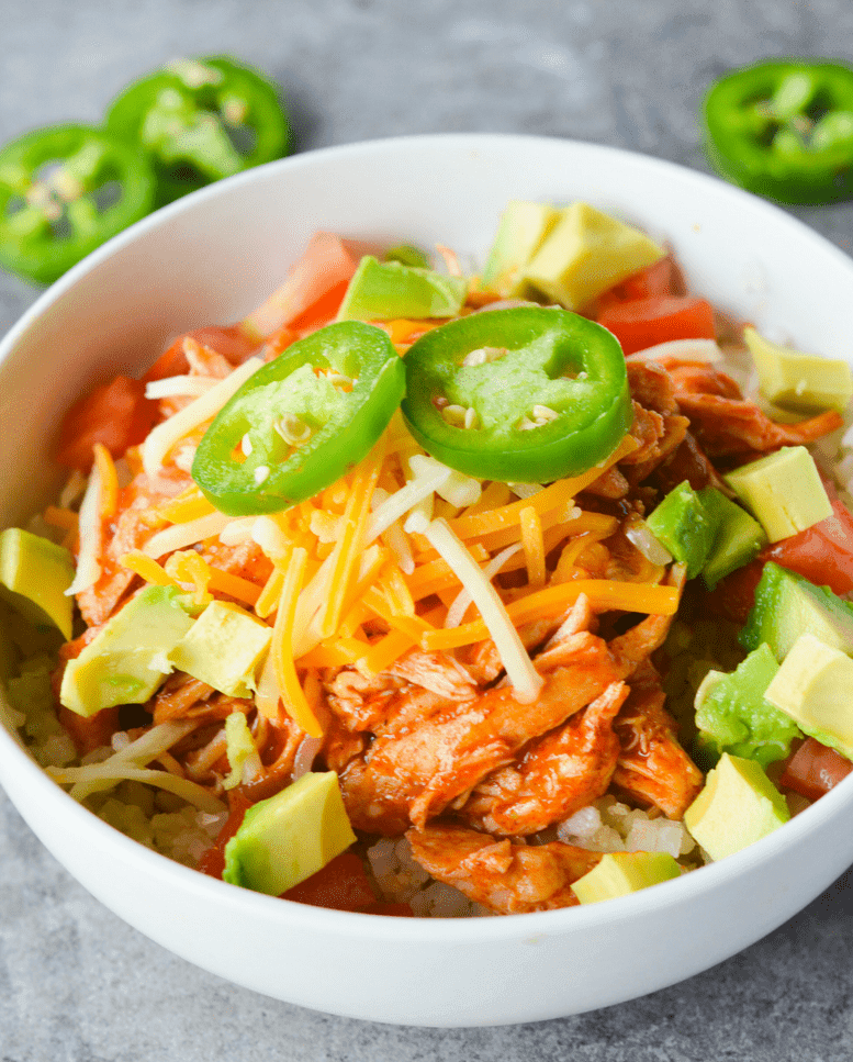 Keto Chicken Enchilada Bowl - Hey Keto Mama