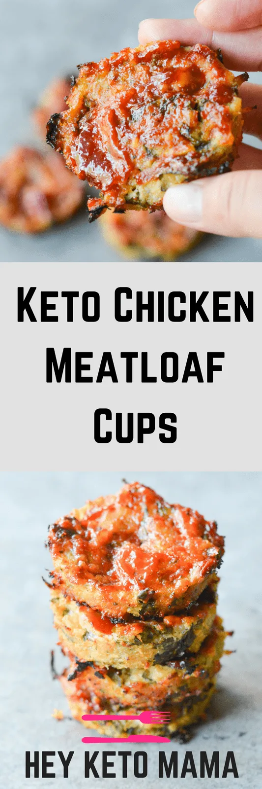 These Keto Chicken Meatloaf Cups are one of the easiest Low Carb Dinners I've ever made! Want to add some extra flavor? Wrap them in bacon! | heyketomama.com