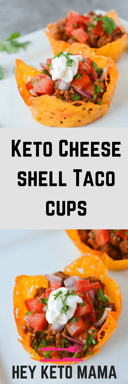 These Keto Cheese Shell Taco Cups are the easiest way to get your taco on...low carb style! | heyketomama.com