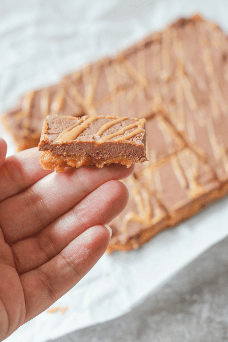 Keto Chocolate Peanut Butter Fudge Bars Hey Keto Mama