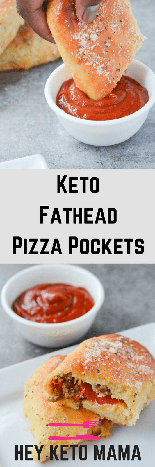 These Keto Fathead Pizza Pockets are delicious proof that going low carb does not mean giving up your favorite foods! | heyketomama.com