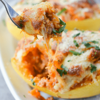 Low Carb Lasagna Stuffed Spaghetti Squash - Hey Keto Mama
