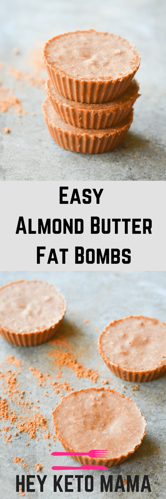 These Almond Butter Fat Bombs are very easy to make AND they're lick-the-bowl-delicious! With only 4 ingredients and less than 2 net carbs, you HAVE to try them the next time you need a sweet fix. | heyketomama.com