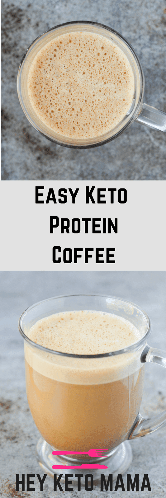 This easy keto protein coffee is the perfect way to start your mornings with healthy fat and yummy flavor! | heyketomama.com