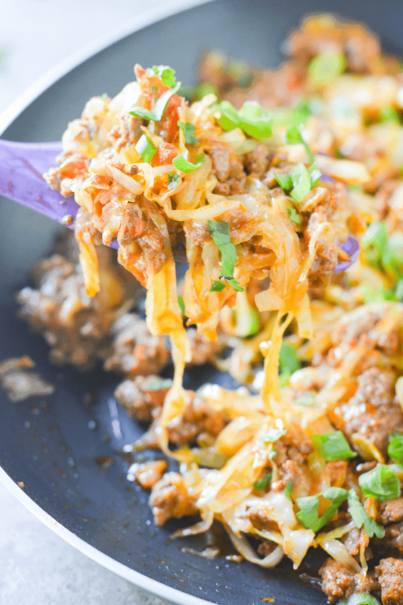 Low Carb Taco Cabbage Skillet - Hey Keto Mama