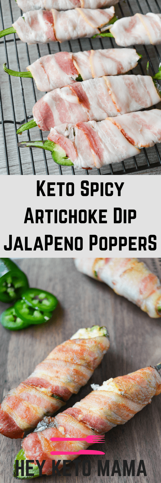 These Keto Spicy Artichoke Dip Jalapeno Poppers definitely raise the bar. They are an easy, delicious, one-way ticket to an incredible flavor adventure that you won't want to come back from anytime soon! | heyketomama.com