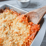 This Keto Chicken Parmesan Casserole is a super easy dinner recipe that's bursting with savory, flavorful, cheesy, tomatoey flavor! Your whole family will love it, and you'll love how simple it is to put together!