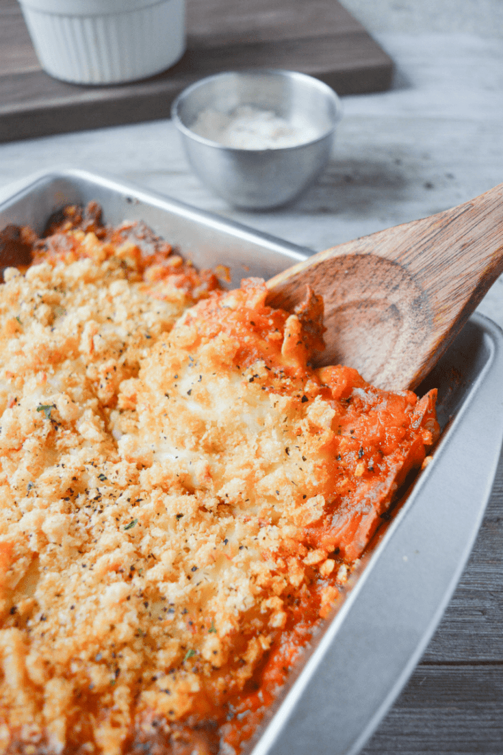 This Keto Chicken Parmesan Casserole is a super easy dinner recipe that's bursting with savory, flavorful, cheesy, tomatoey flavor! Your whole family will love it, and you'll love how simple it is to put together!