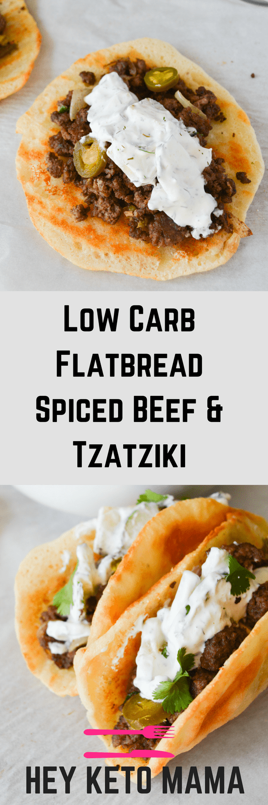 This Low Carb Flatbread (Spiced Beef with Tzatziki Sauce) is a mouthwatering Greek-inspired dish that's filling and easy to make. It's a great blend of spice, and a perfect keto lunch! 