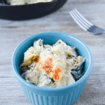This Keto Spinach Artichoke Chicken Casserole is a rich and delightful meal your whole family will LOVE! This low carb recipe is a nice elevation of a classic appetizer. | heyketomama.com