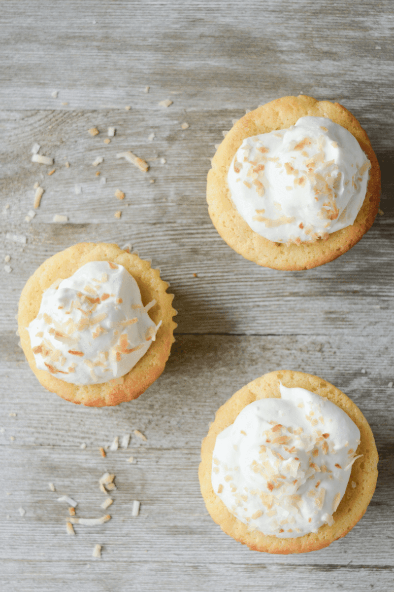 These keto coconut flour cupcakes are a moist and delicious low carb version of a childhood favorite. If you love coconut, you'll go crazy for these cupcakes! Perfect for your next grain-free, nut-free celebration! | heyketomama.com