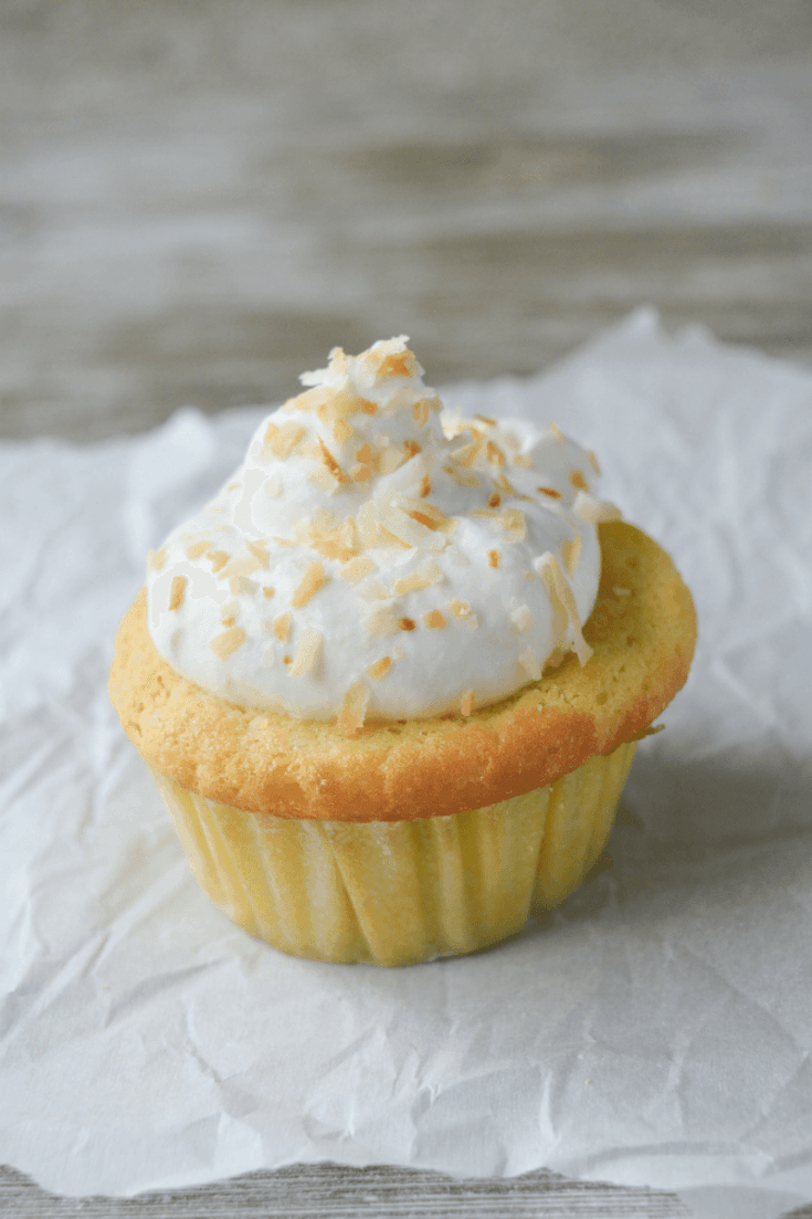 These keto coconut flour cupcakes are a moist and delicious low carb version of a childhood favorite. If you love coconut, you'll go crazy for these cupcakes! Perfect for your next grain-free, nut-free celebration! | heyketomama.com