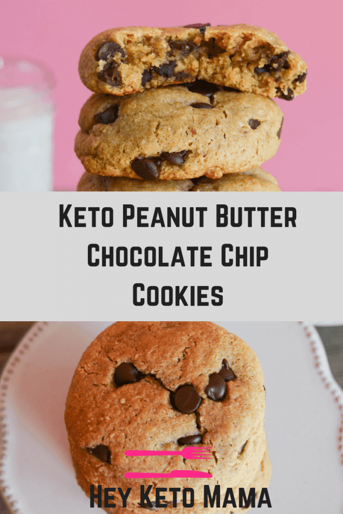 Keto Peanut Butter Chocolate Chip Cookies Hey Keto Mama