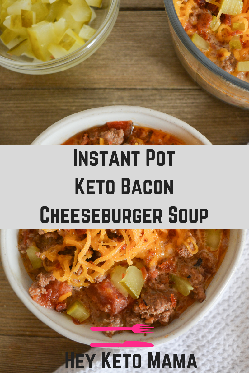This Keto Bacon Cheeseburger Soup will be a weekly staple in your house, especially in the colder months! This burger that you slurp from a spoon is comforting, cheesy, and doesn't miss a single flavor from the classic handheld version. | heyketomama.com