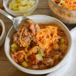 This Keto Bacon Cheeseburger Soup will be a weekly staple in your house, especially in the colder months! This burger that you slurp from a spoon is comforting, cheesy, and doesn't miss a single flavor from the classic handheld version. | heyketomama.com