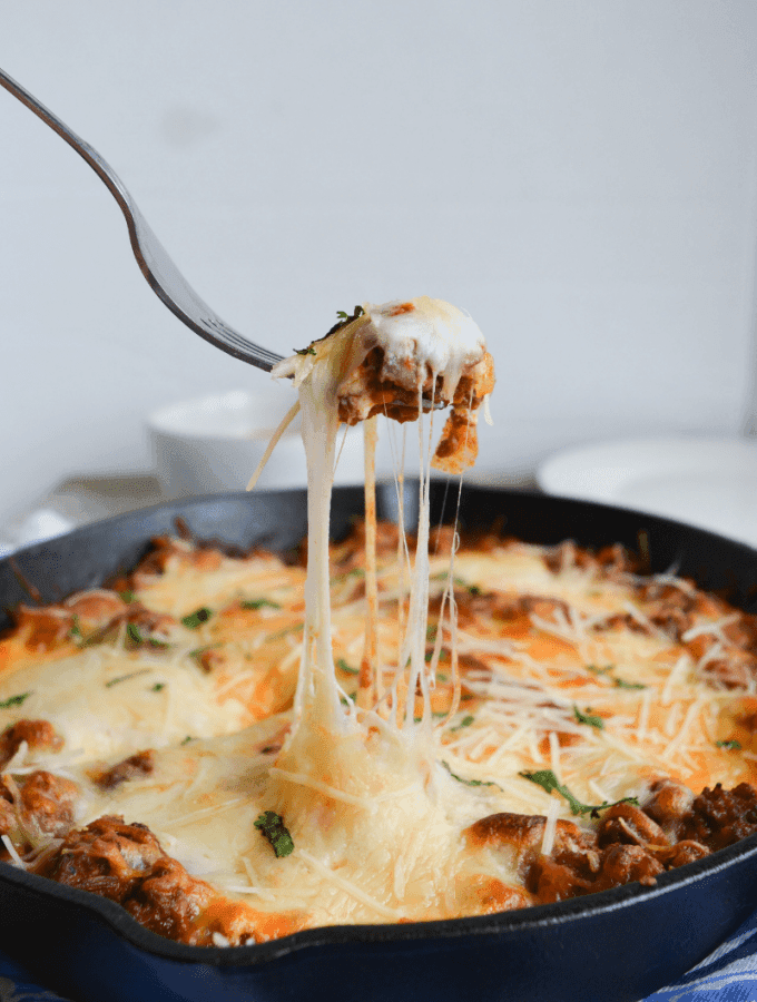 This Keto Lasagna Bake ditches the noodles, and it's so simple, you'll wonder why you didn't try it sooner. Sometimes simple is best, and that's exactly what this recipe is! | heyketomama.com