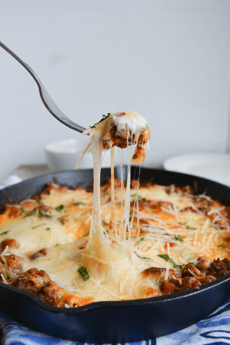 This Keto Lasagna Bake ditches the noodles, and it's so simple, you'll wonder why you didn't try it sooner. Sometimes simple is best, and that's exactly what this recipe is! | heyketomama.com