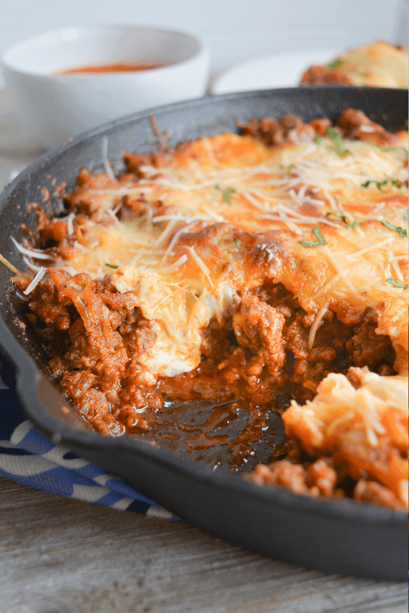 This Keto Lasagna Bake ditches the noodles, and it's so simple, you'll wonder why you didn't try it sooner. Sometimes simple is best, and that's exactly what this recipe is! | heyketomama.com