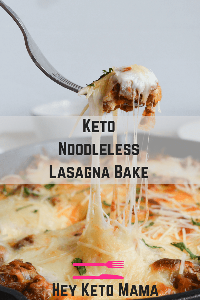 This Keto Lasagna Bake ditches the noodles, and it's so simple, you'll wonder why you didn't try it sooner. Sometimes simple is best, and that's exactly what this recipe is! | heyketomama.com