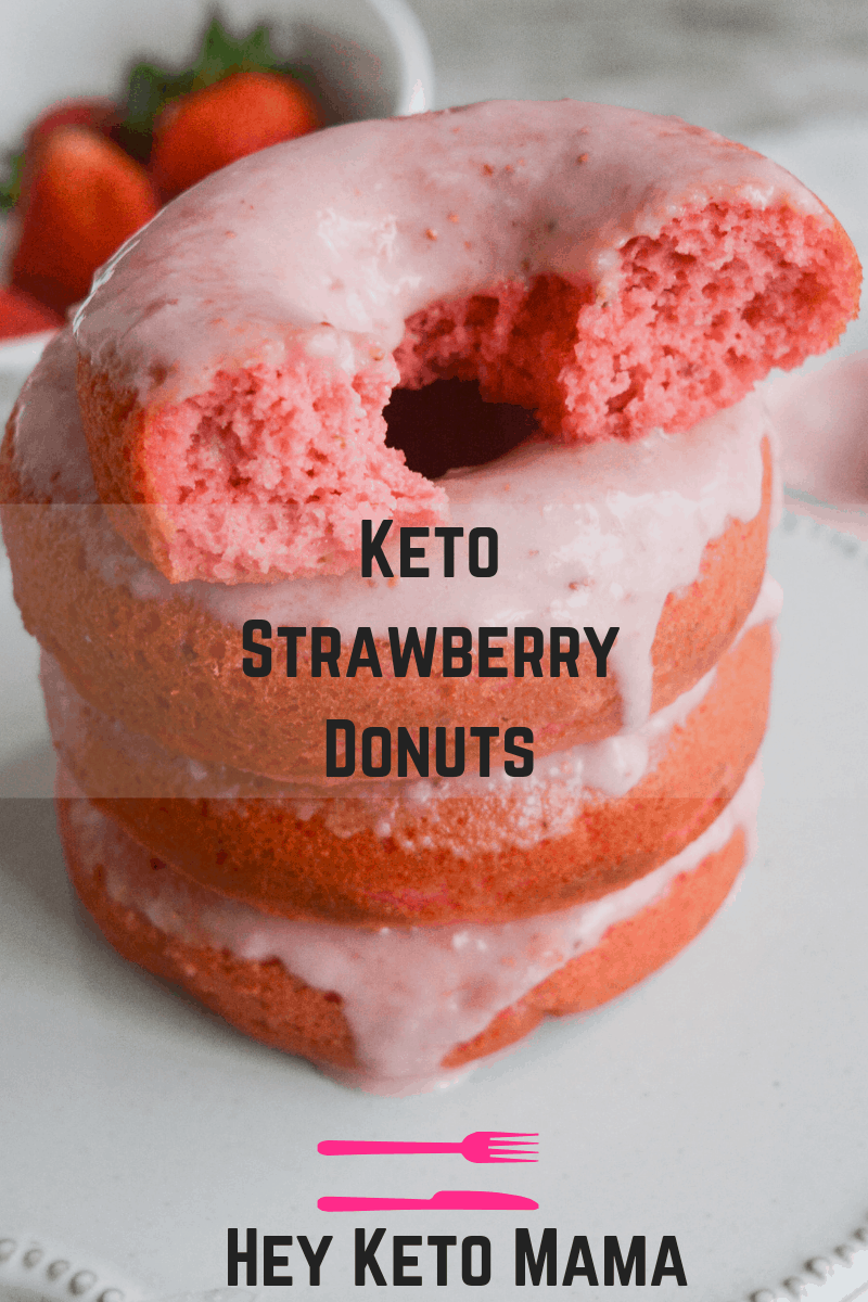 Eating these Keto Strawberry Donuts is like taking a bite out of paradise. With their amazing flavor and texture, you'll never believe they're low carb! | heyketomama.com