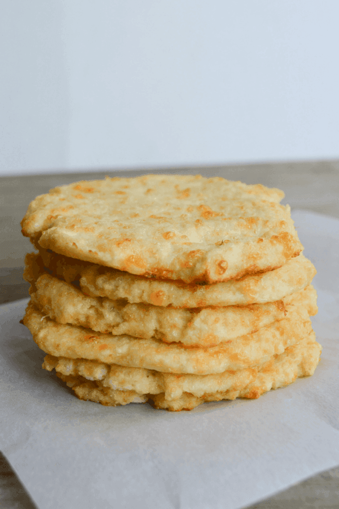 stack of five cauliflower buns