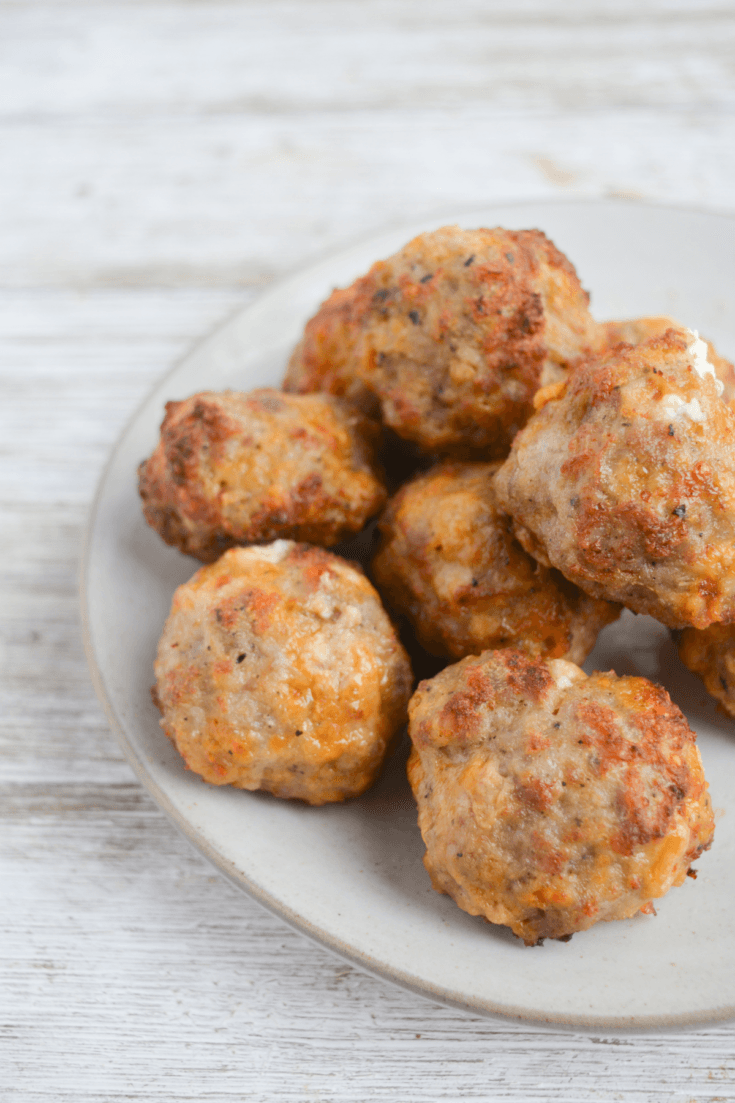 Air Fryer Sausage and Cheese Balls