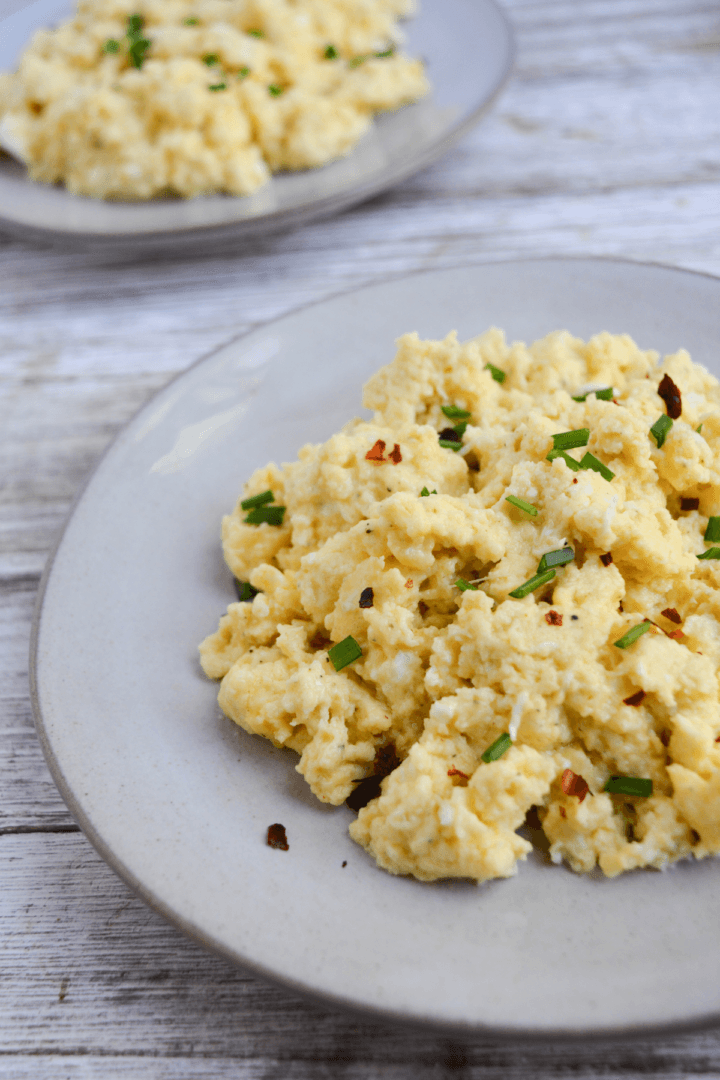 Fluffy Parmesan Scrambled Eggs Hey Keto Mama
