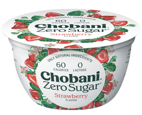 chobani brand strawberry yogurt