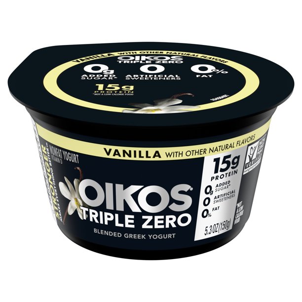 oikos triple zero brand vanilla greek yogurt