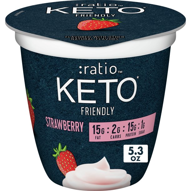 ratio brand keto friendly strawberry yogurt