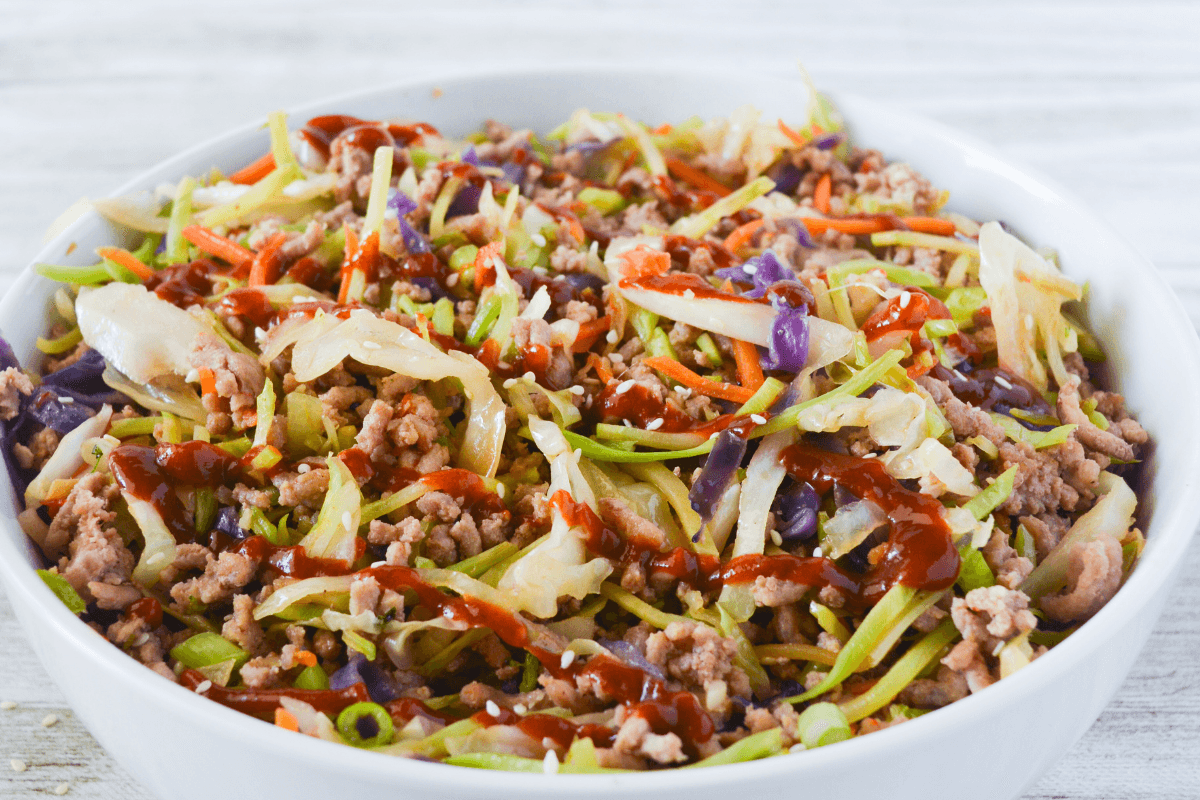 Keto Egg Roll In A Bowl - Hey Keto Mama